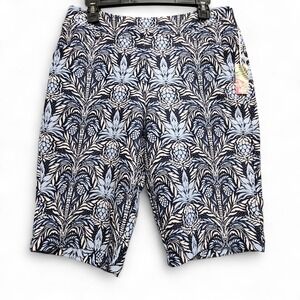 Tommy Bahama‎ Everday Active Bermuda Shorts Womens Medium Pineapple Print NEW